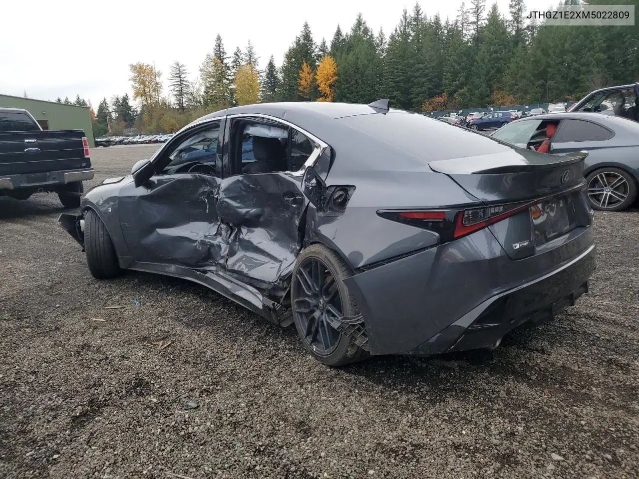 JTHGZ1E2XM5022809 2021 Lexus Is 350 F Sport