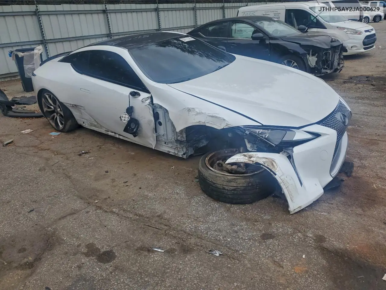 JTHHP5AY2JA000429 2018 Lexus Lc 500
