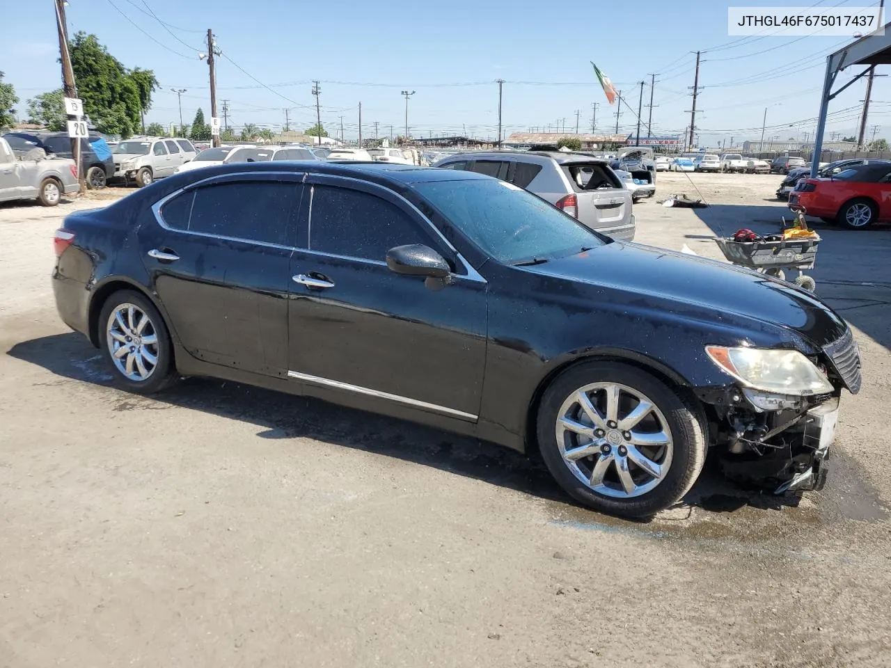 JTHGL46F675017437 2007 Lexus Ls 460L