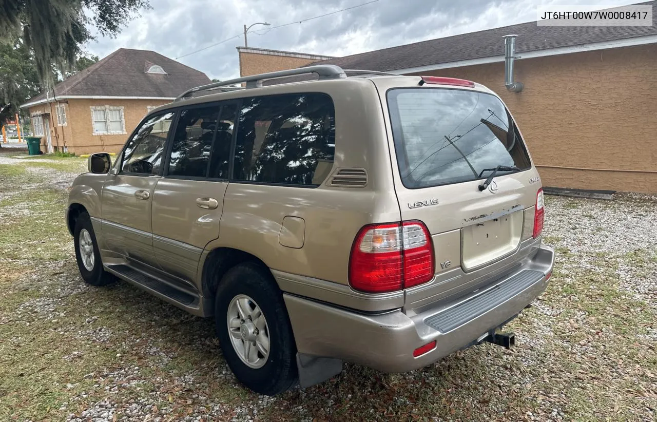 1998 Lexus Lx 470 VIN: JT6HT00W7W0008417 Lot: 73578744