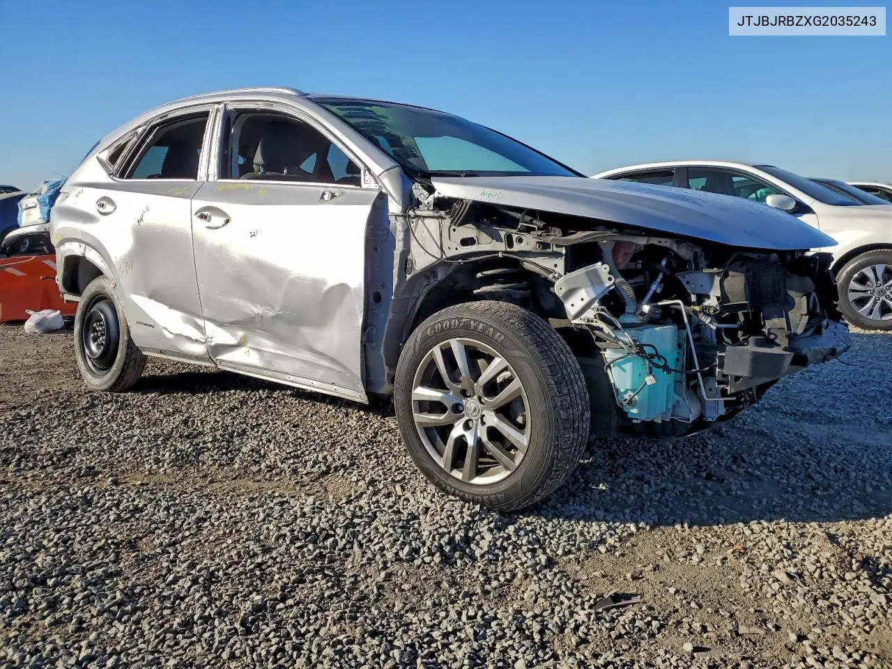 JTJBJRBZXG2035243 2016 Lexus Nx 300H