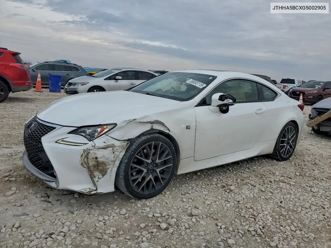 JTHHA5BCXG5002905 2016 Lexus Rc 200T