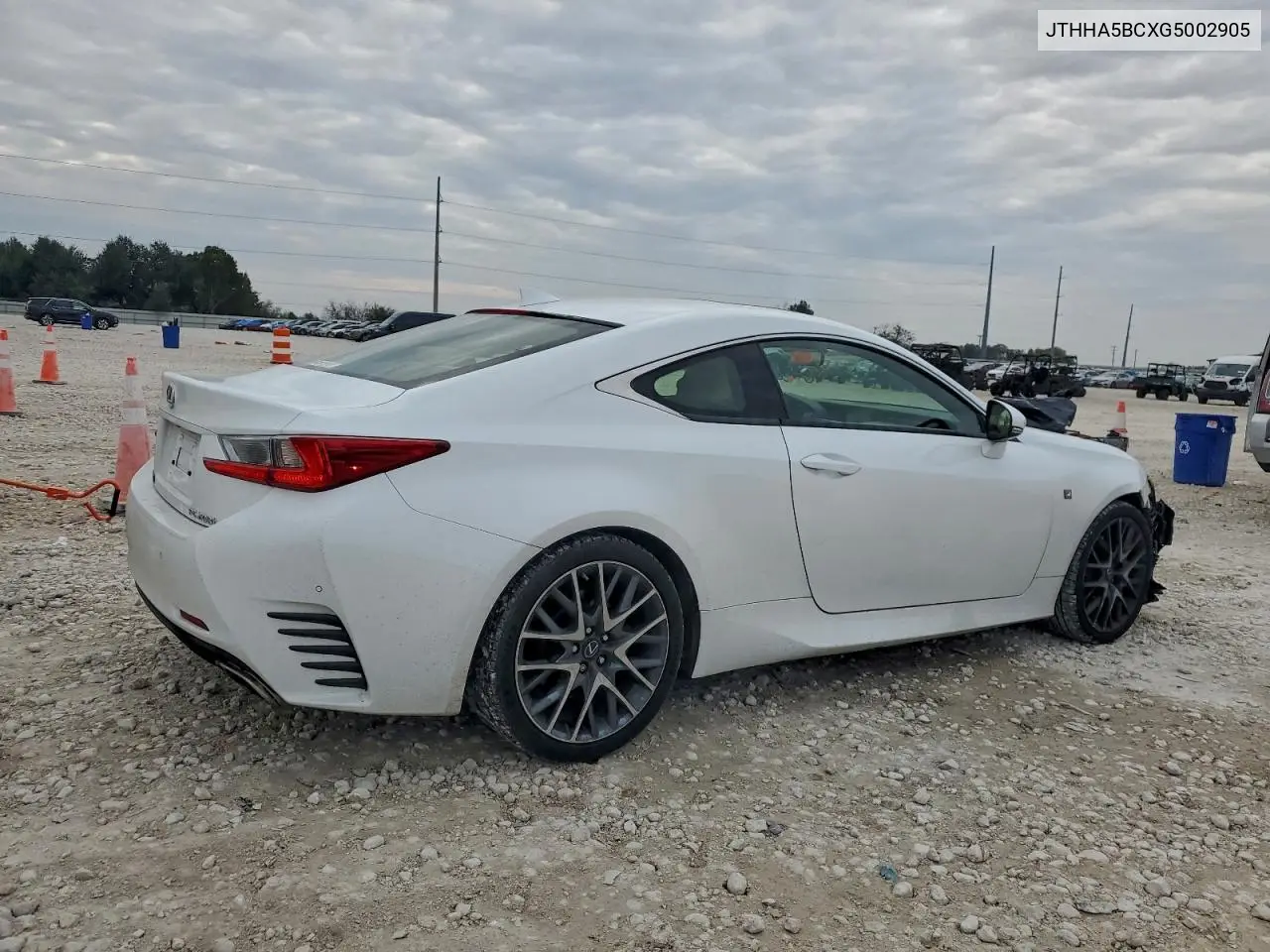 JTHHA5BCXG5002905 2016 Lexus Rc 200T