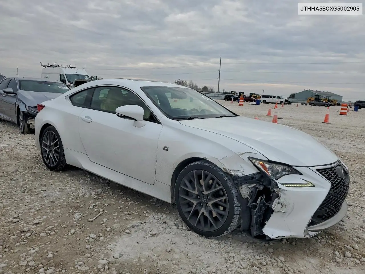 JTHHA5BCXG5002905 2016 Lexus Rc 200T