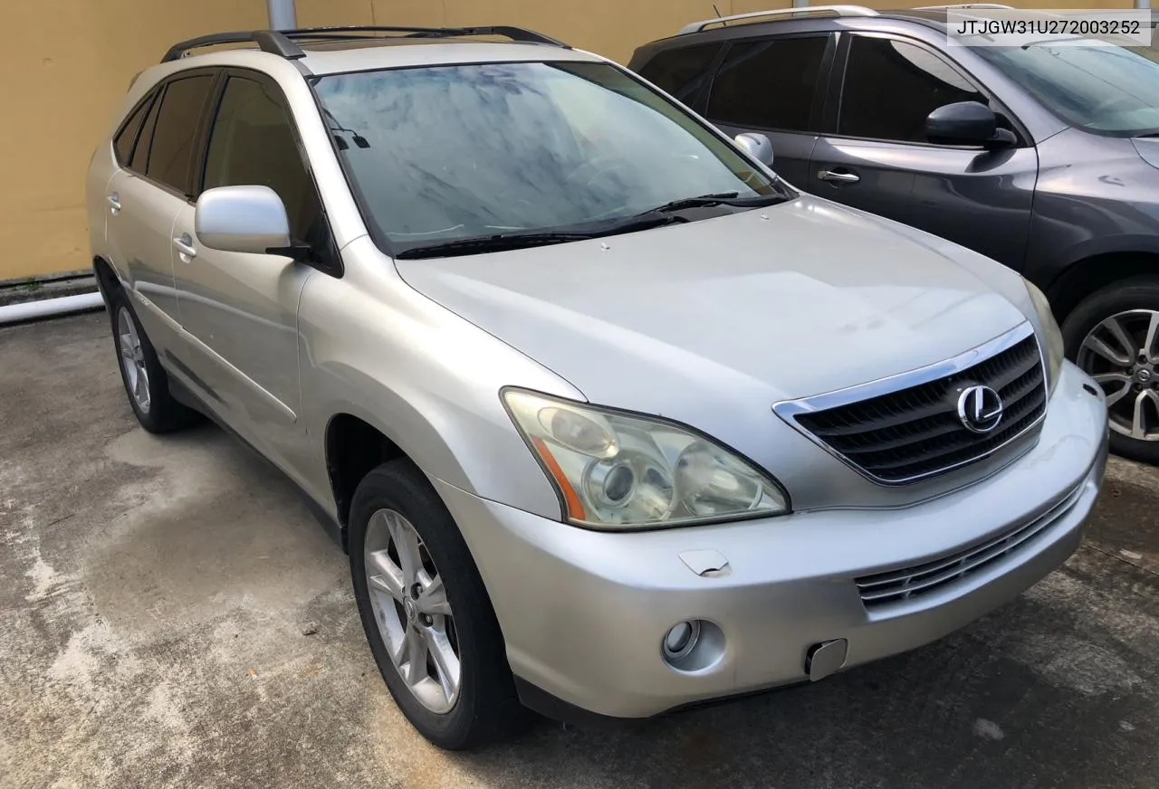 JTJGW31U272003252 2007 Lexus Rx 400H