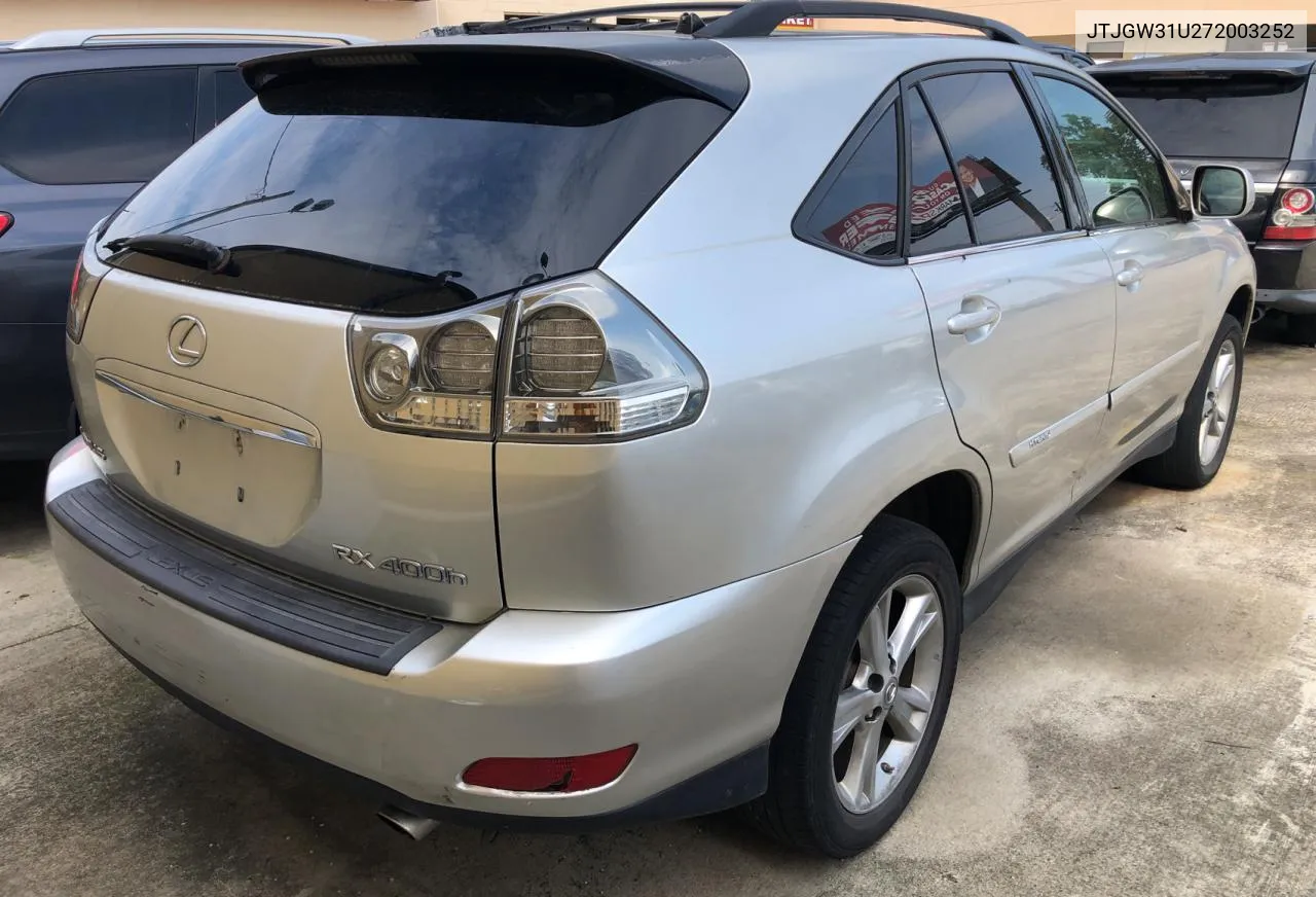 JTJGW31U272003252 2007 Lexus Rx 400H