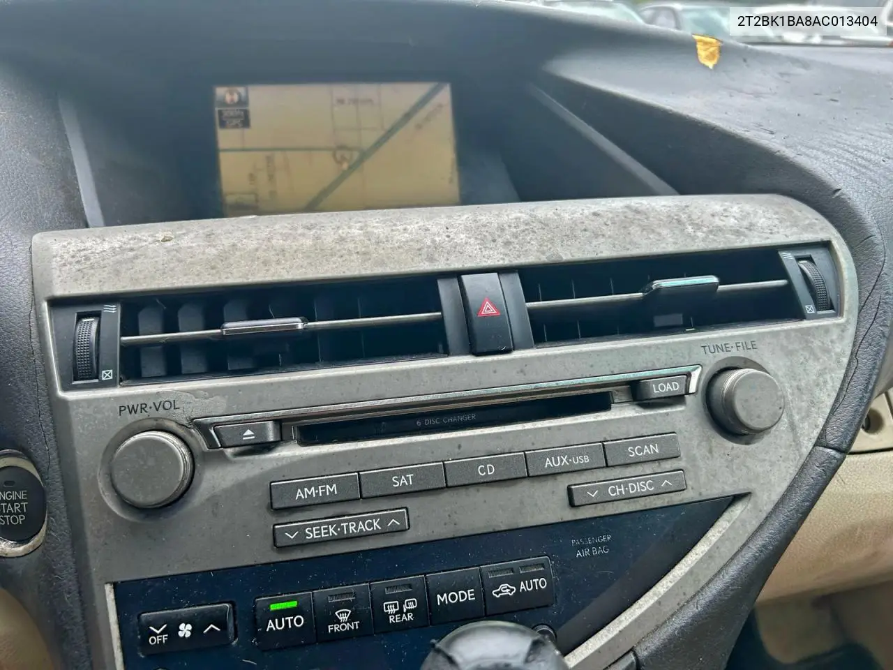 2T2BK1BA8AC013404 2010 Lexus Rx 350