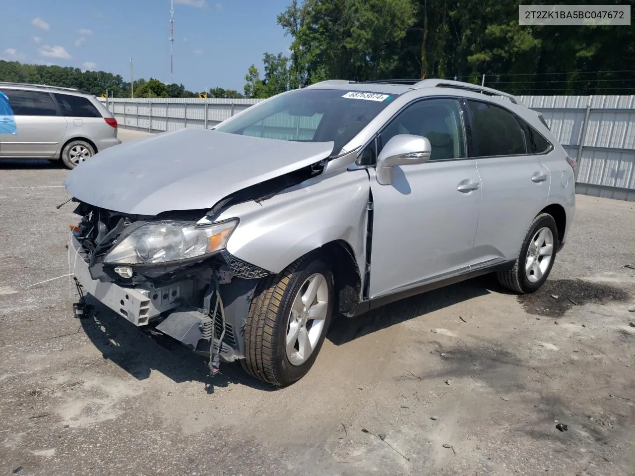 2T2ZK1BA5BC047672 2011 Lexus Rx 350