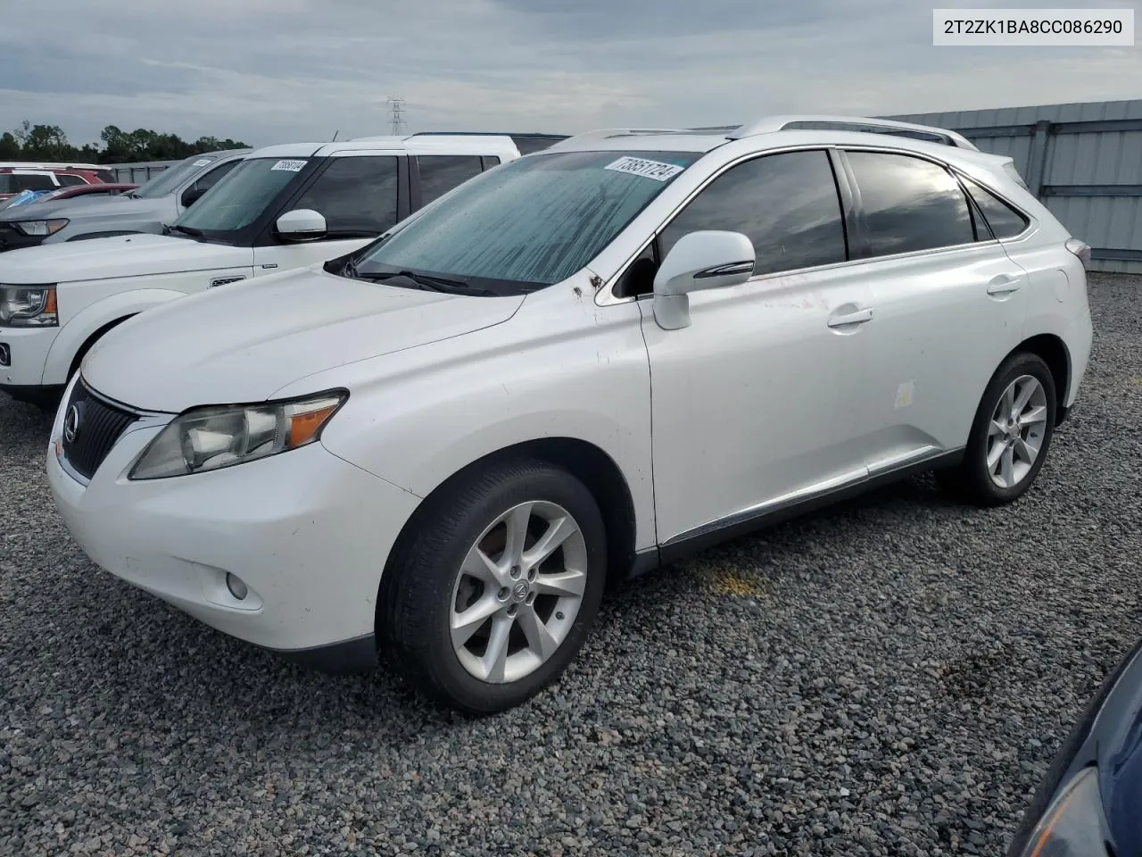 2T2ZK1BA8CC086290 2012 Lexus Rx 350