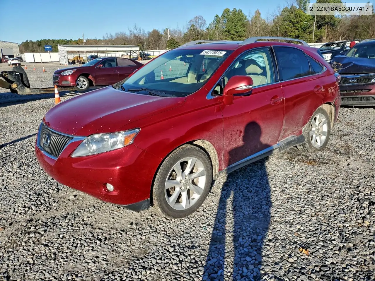 2T2ZK1BA5CC077417 2012 Lexus Rx 350