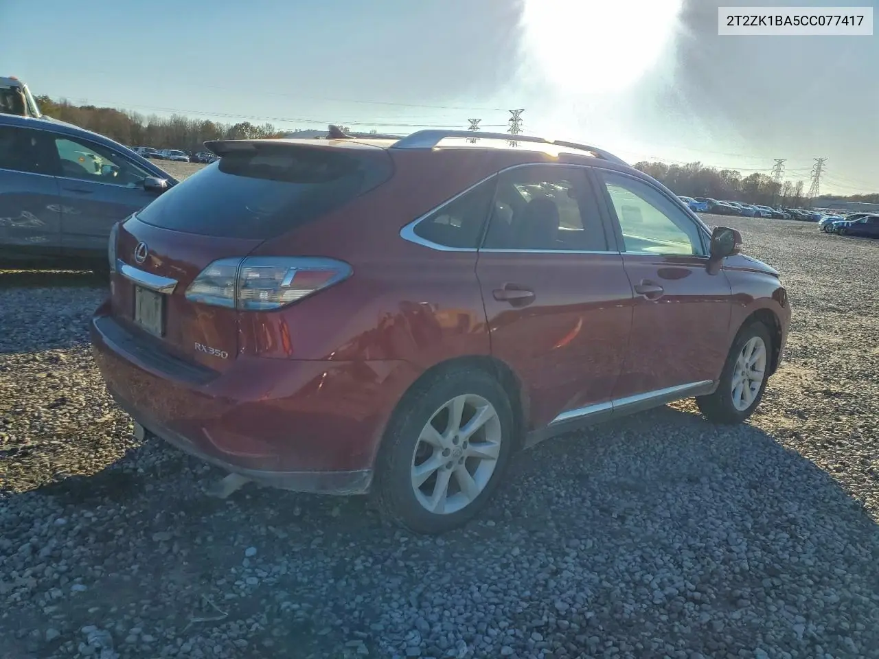 2T2ZK1BA5CC077417 2012 Lexus Rx 350