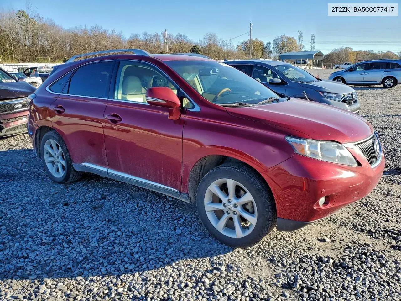 2T2ZK1BA5CC077417 2012 Lexus Rx 350