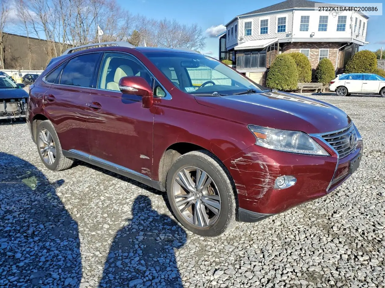 2T2ZK1BA4FC200886 2015 Lexus Rx 350