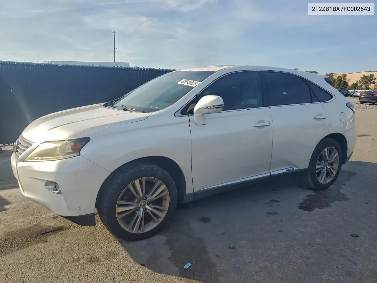2T2ZB1BA7FC002643 2015 Lexus Rx 450H