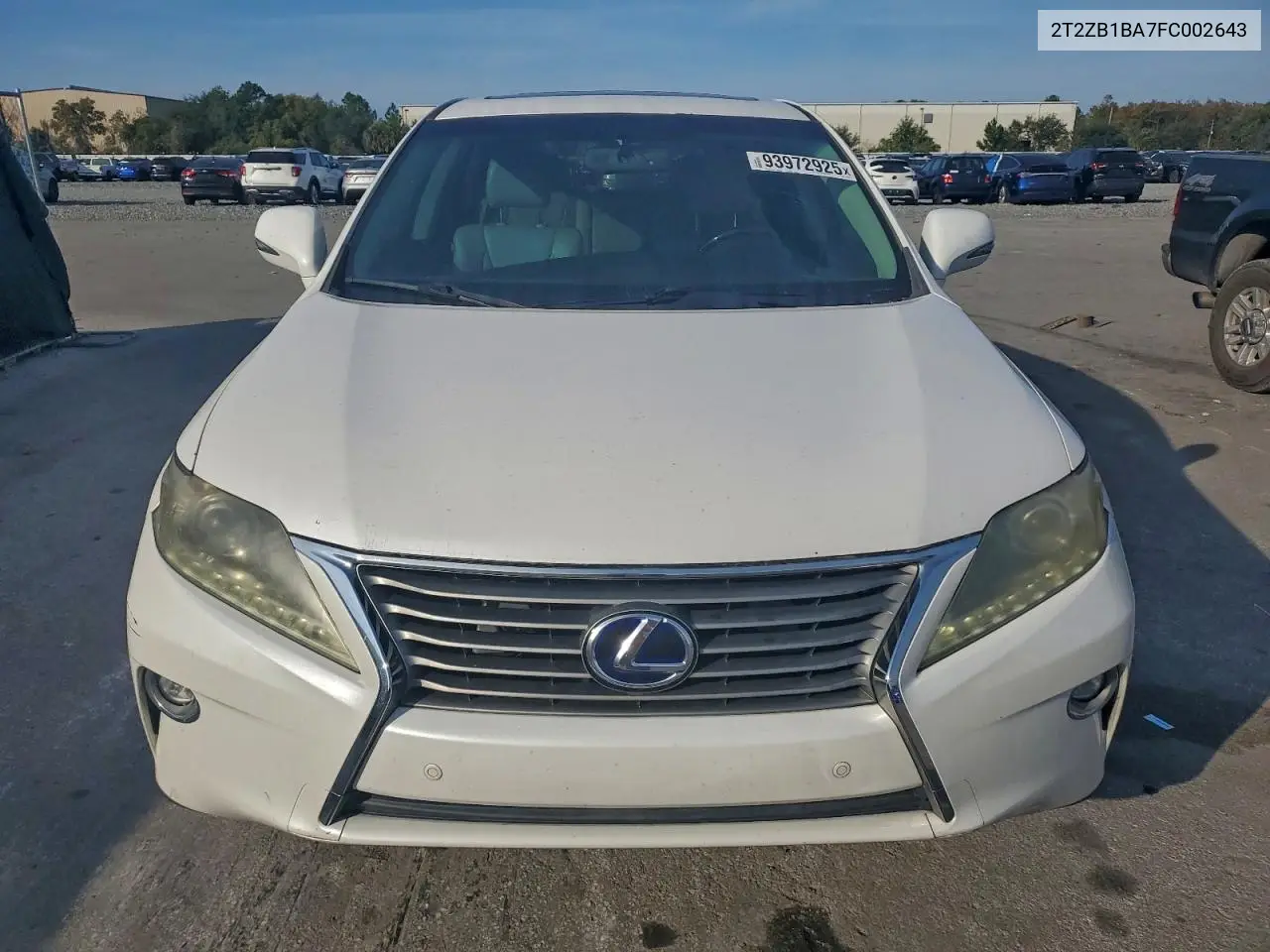 2T2ZB1BA7FC002643 2015 Lexus Rx 450H