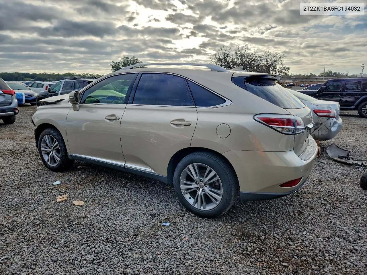 2T2ZK1BA5FC194032 2015 Lexus Rx 350