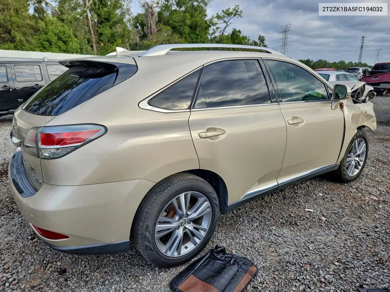 2T2ZK1BA5FC194032 2015 Lexus Rx 350