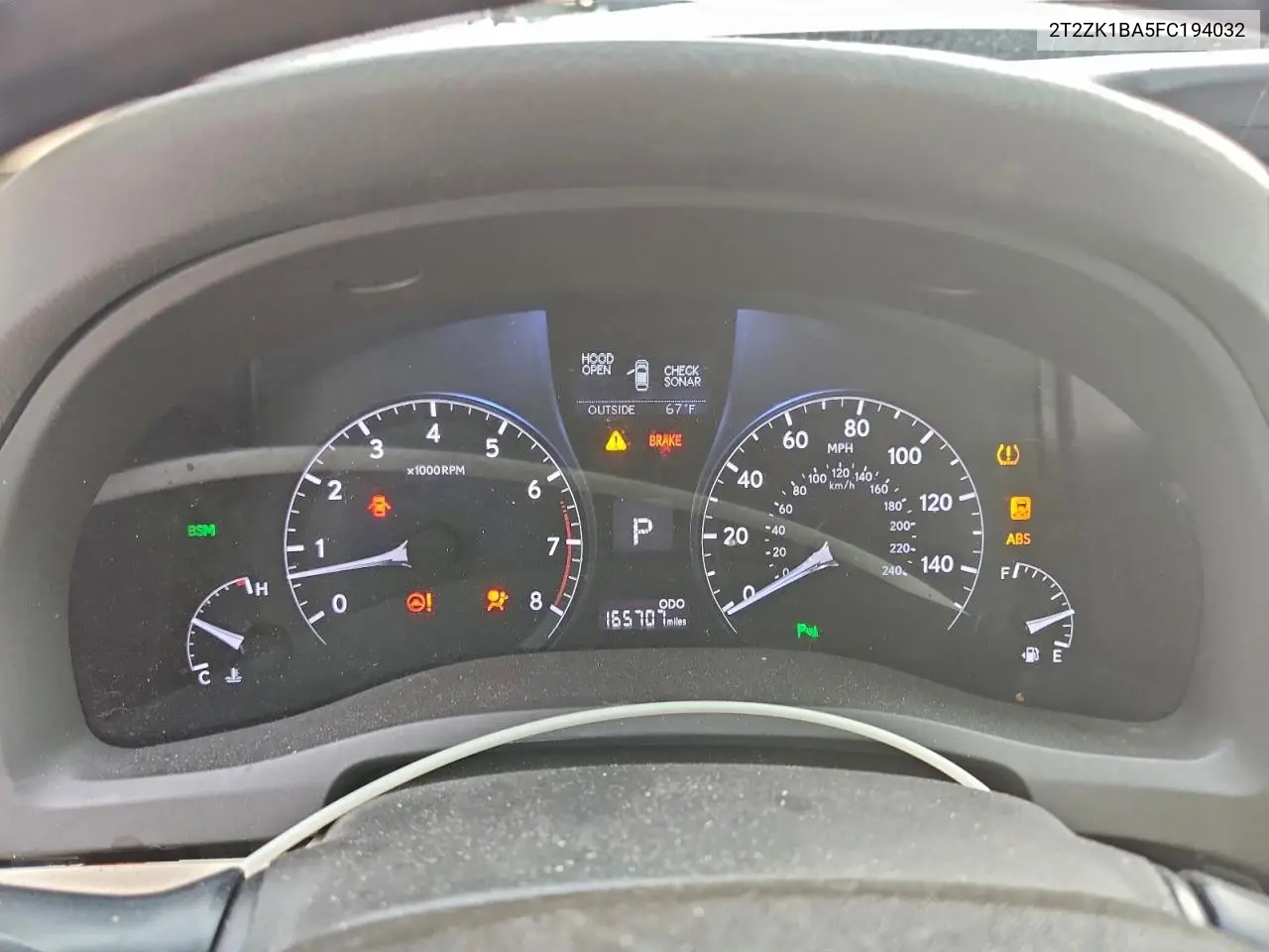 2T2ZK1BA5FC194032 2015 Lexus Rx 350