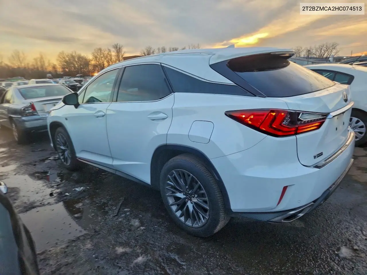 2T2BZMCA2HC074513 2017 Lexus Rx 350 Base
