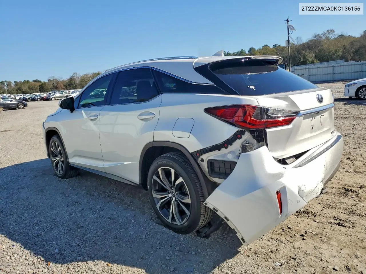 2T2ZZMCA0KC136156 2019 Lexus Rx 350 Base