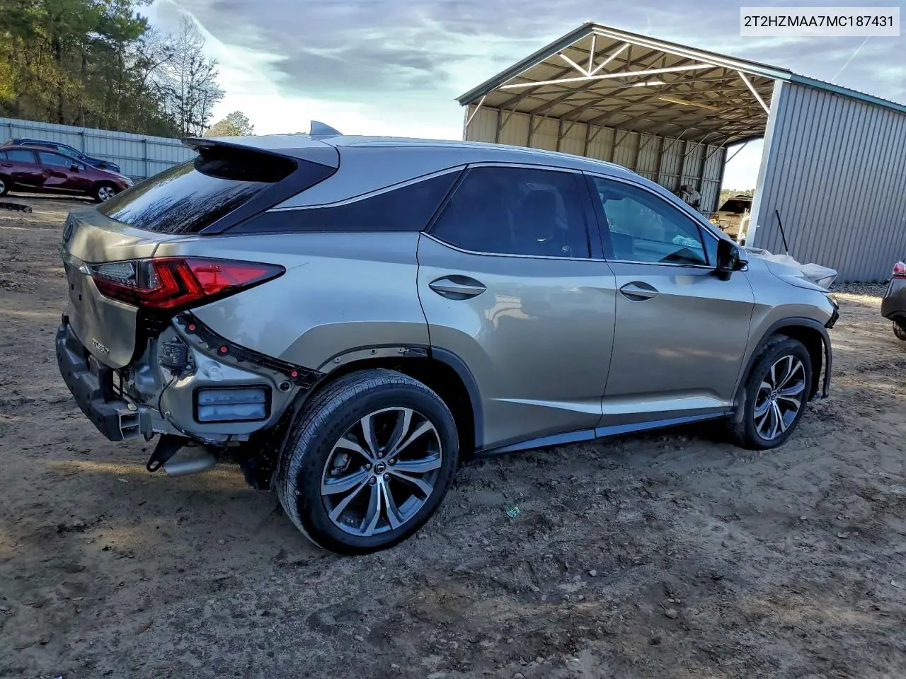 2T2HZMAA7MC187431 2021 Lexus Rx 350