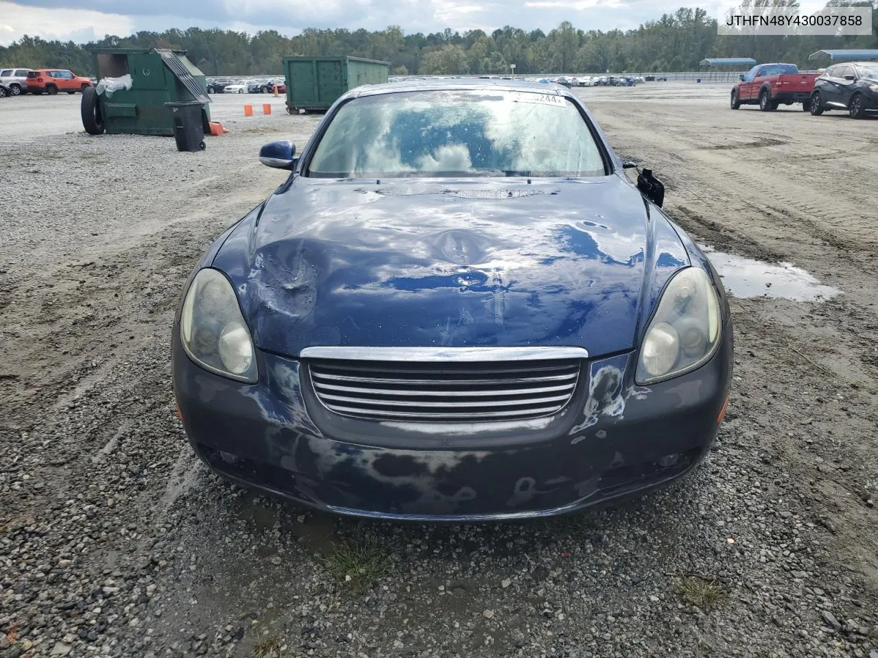 2003 Lexus Sc 430 VIN: JTHFN48Y430037858 Lot: 73929244