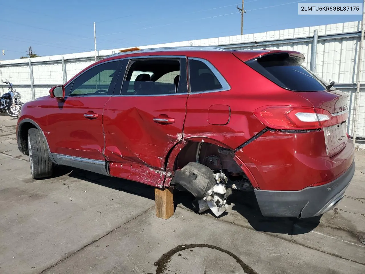 2LMTJ6KR6GBL37175 2016 Lincoln Mkx Select