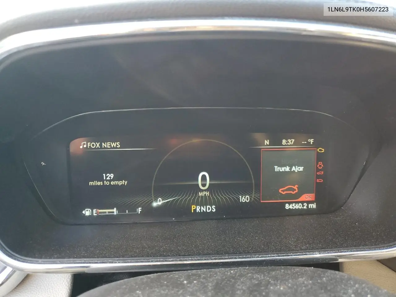 1LN6L9TK0H5607223 2017 Lincoln Continental Select