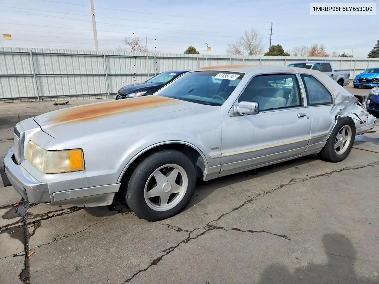 1984 Lincoln Mark Vii VIN: 1MRBP98F5EY653009 Lot: 77126445