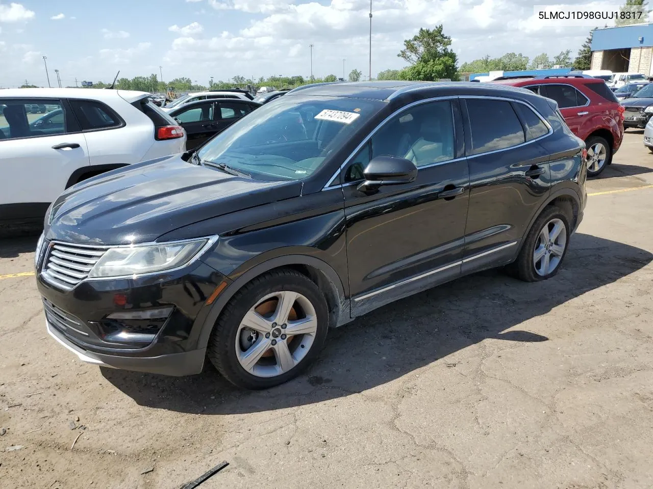 2016 Lincoln Mkc Premiere VIN: 5LMCJ1D98GUJ18317 Lot: 57437094