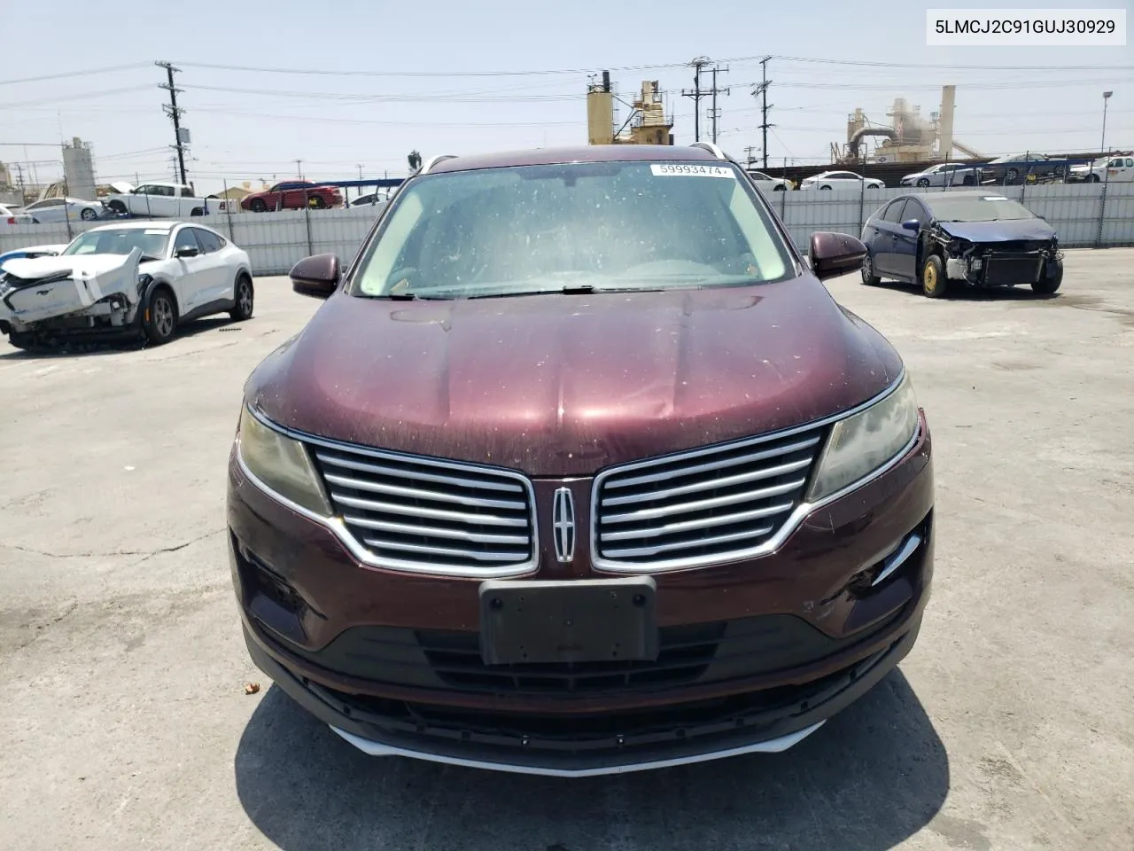 2016 Lincoln Mkc Select VIN: 5LMCJ2C91GUJ30929 Lot: 59993474