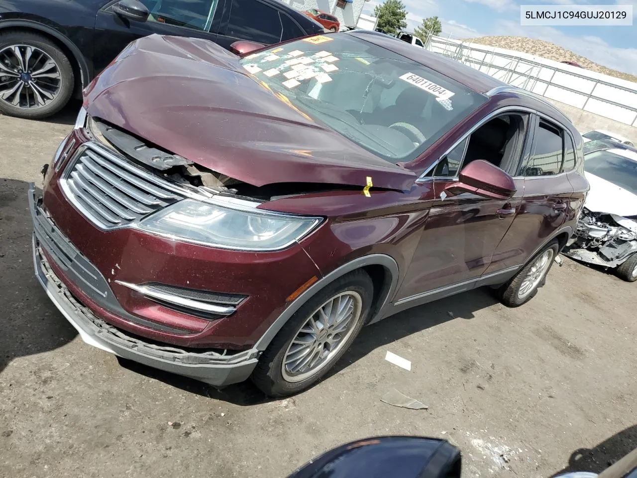 2016 Lincoln Mkc Premiere VIN: 5LMCJ1C94GUJ20129 Lot: 64011004