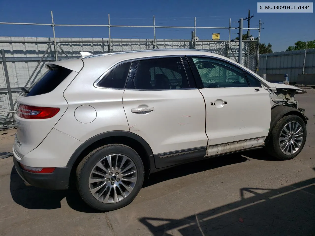 2017 Lincoln Mkc Reserve VIN: 5LMCJ3D91HUL51484 Lot: 55001764