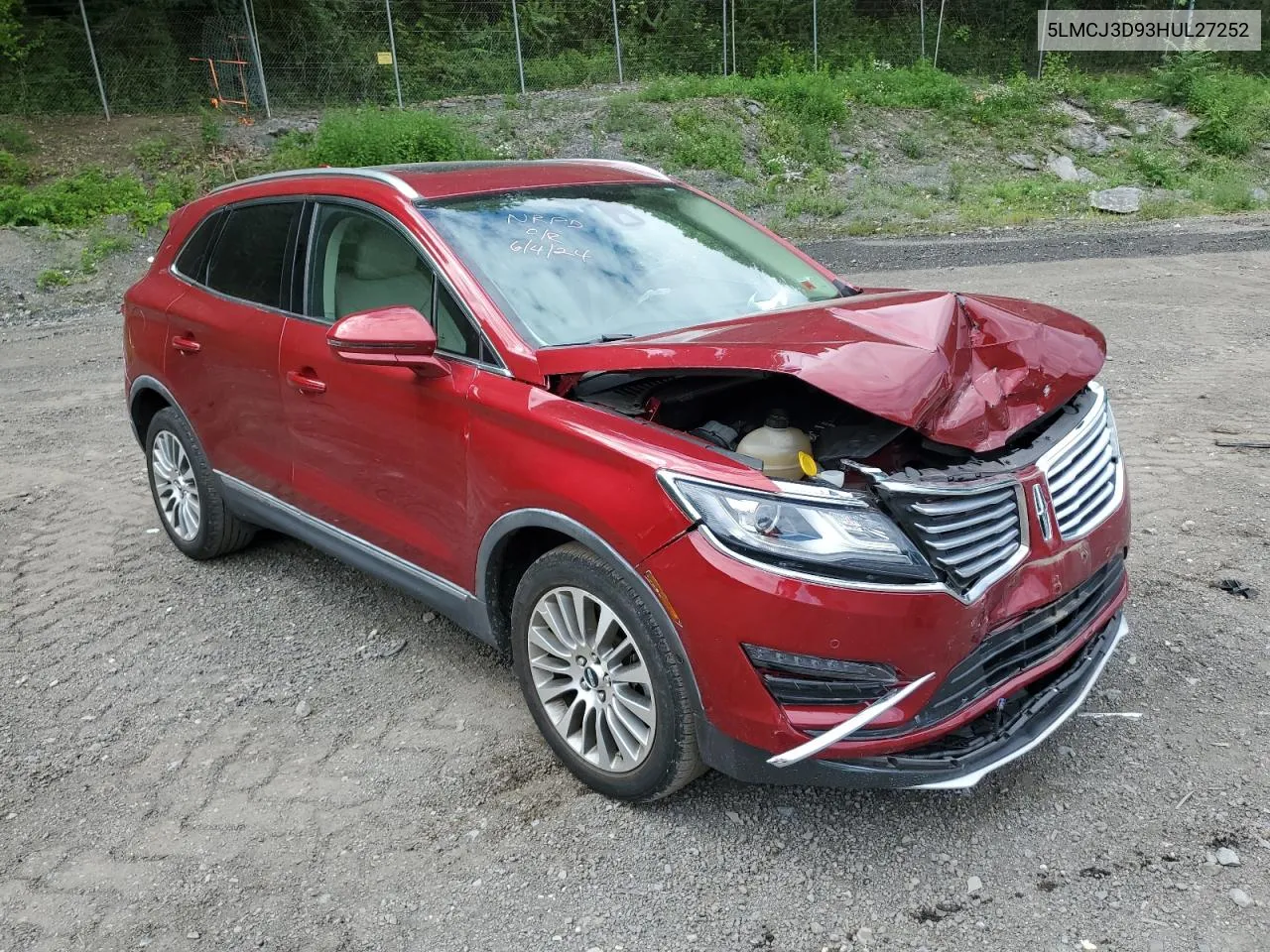 2017 Lincoln Mkc Reserve VIN: 5LMCJ3D93HUL27252 Lot: 57934464