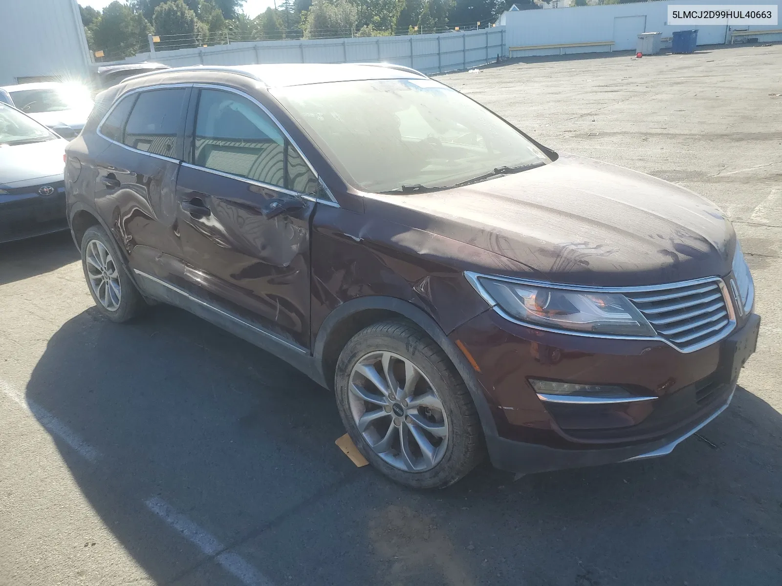 5LMCJ2D99HUL40663 2017 Lincoln Mkc Select