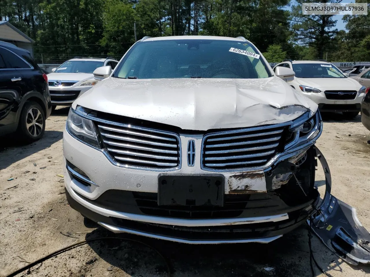 2017 Lincoln Mkc Reserve VIN: 5LMCJ3D97HUL57936 Lot: 62634004