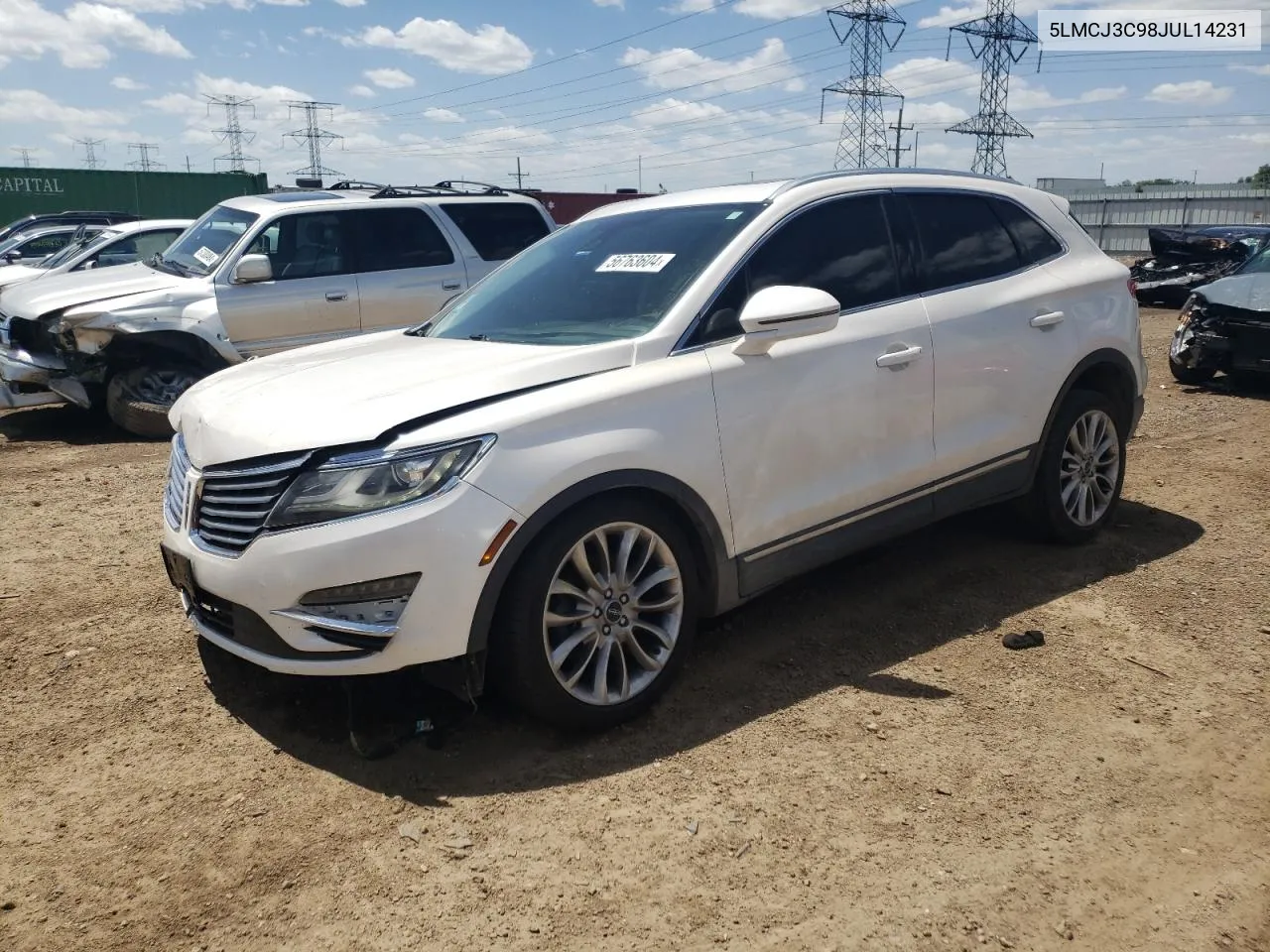 2018 Lincoln Mkc Reserve VIN: 5LMCJ3C98JUL14231 Lot: 56763604