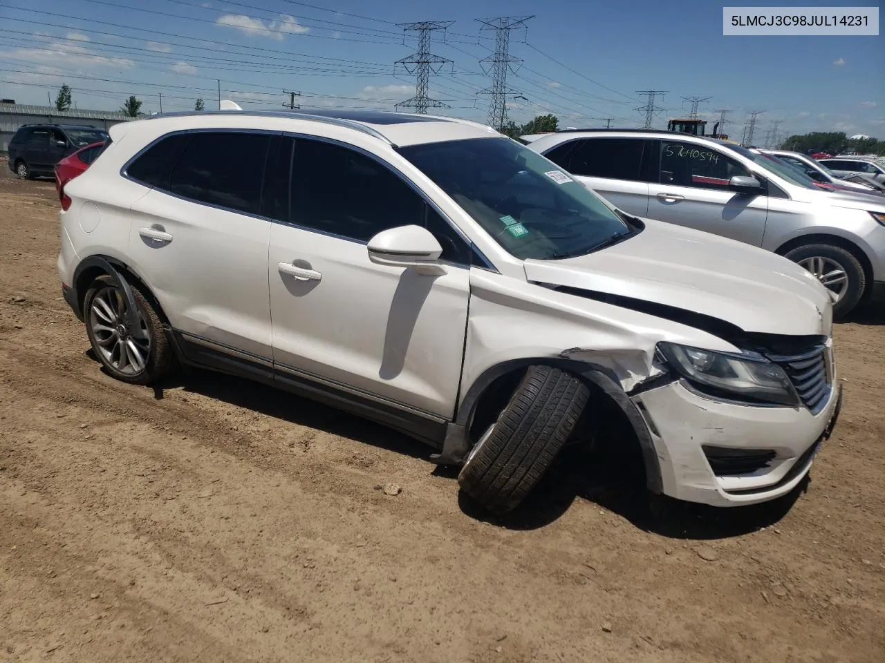 2018 Lincoln Mkc Reserve VIN: 5LMCJ3C98JUL14231 Lot: 56763604