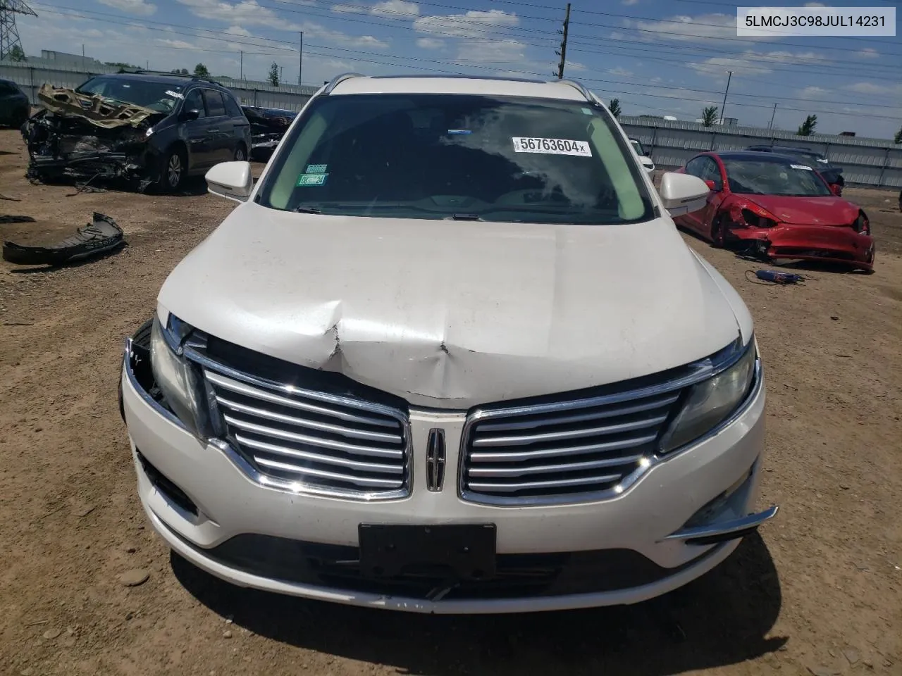 2018 Lincoln Mkc Reserve VIN: 5LMCJ3C98JUL14231 Lot: 56763604