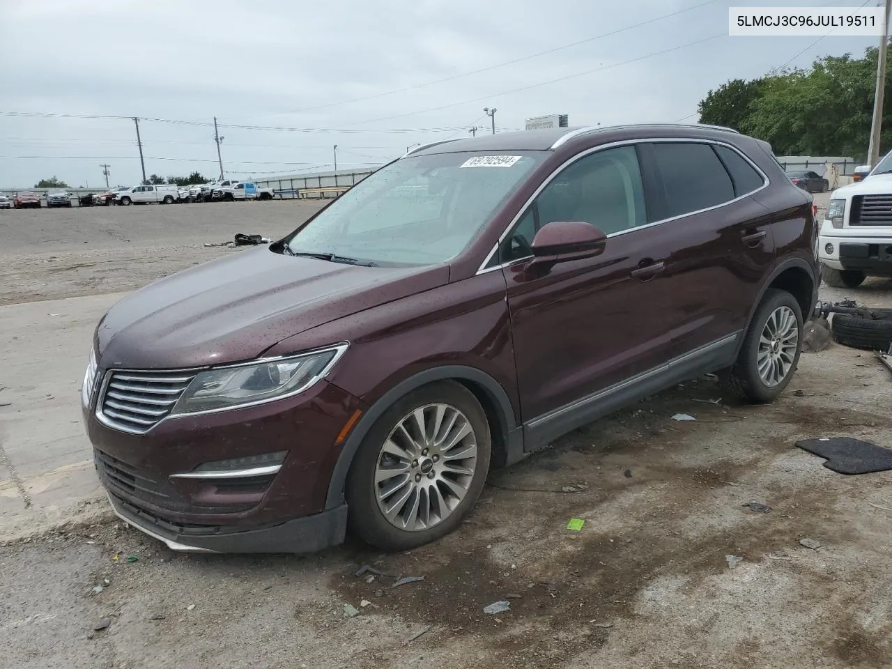 2018 Lincoln Mkc Reserve VIN: 5LMCJ3C96JUL19511 Lot: 69792594