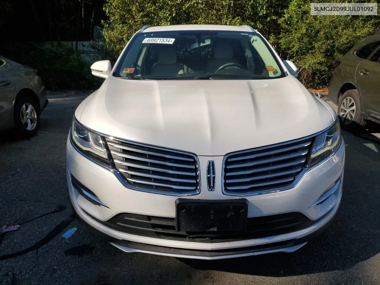 2018 Lincoln Mkc Select VIN: 5LMCJ2D99JUL01092 Lot: 69921534