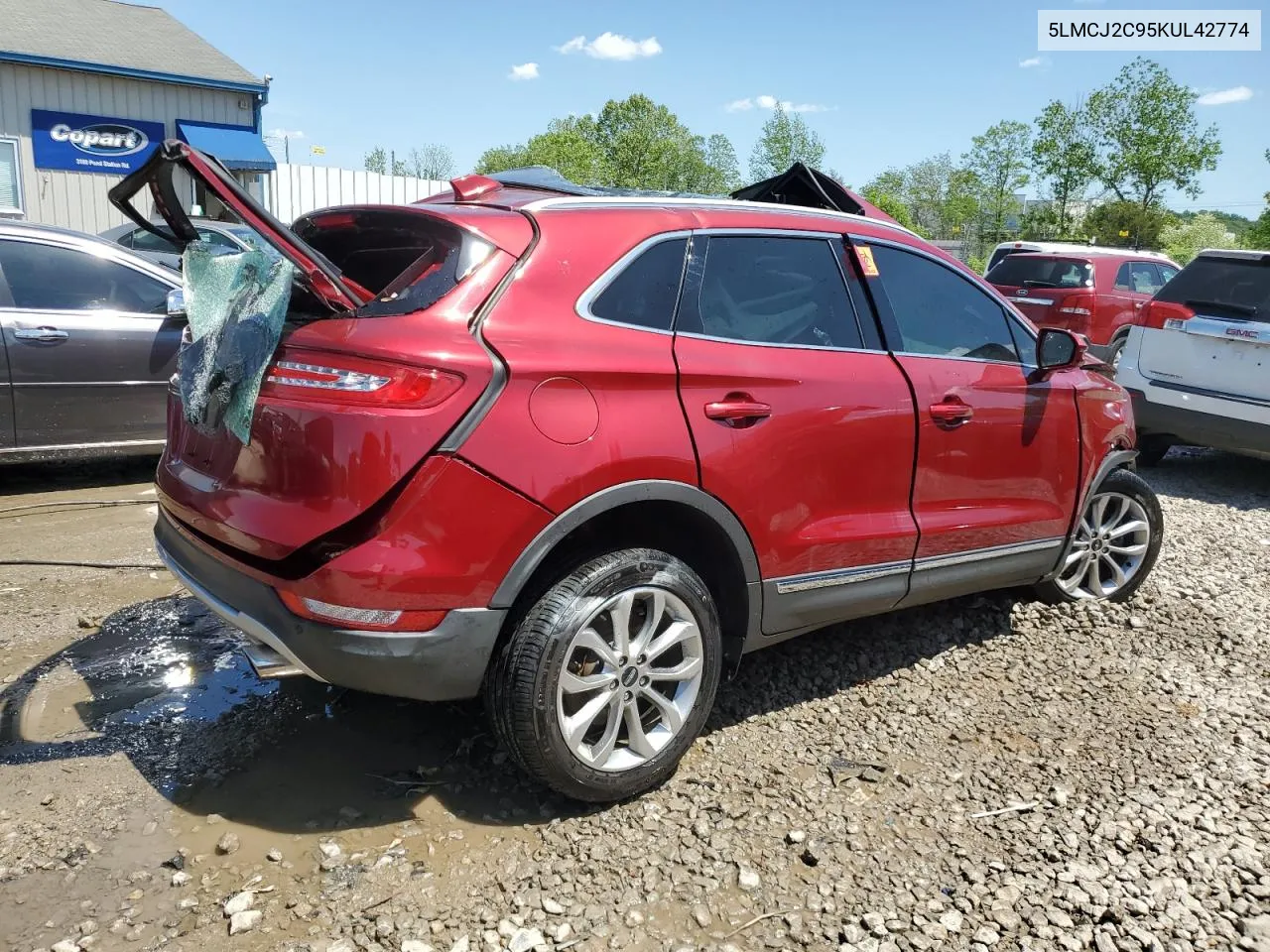 5LMCJ2C95KUL42774 2019 Lincoln Mkc Select