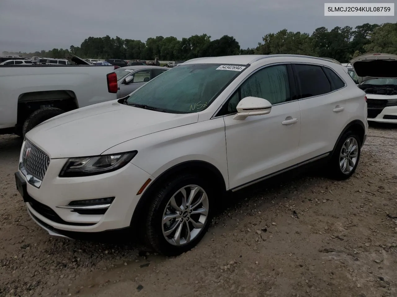 2019 Lincoln Mkc Select VIN: 5LMCJ2C94KUL08759 Lot: 54342694