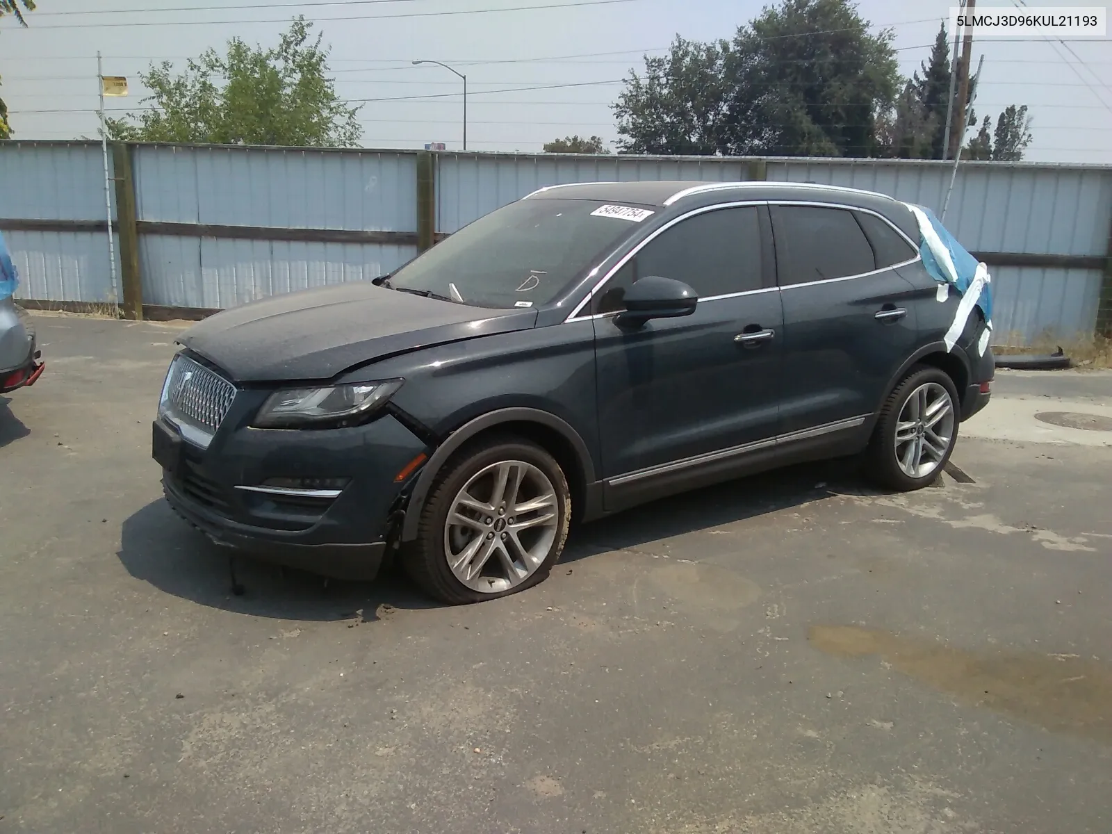 5LMCJ3D96KUL21193 2019 Lincoln Mkc Reserve