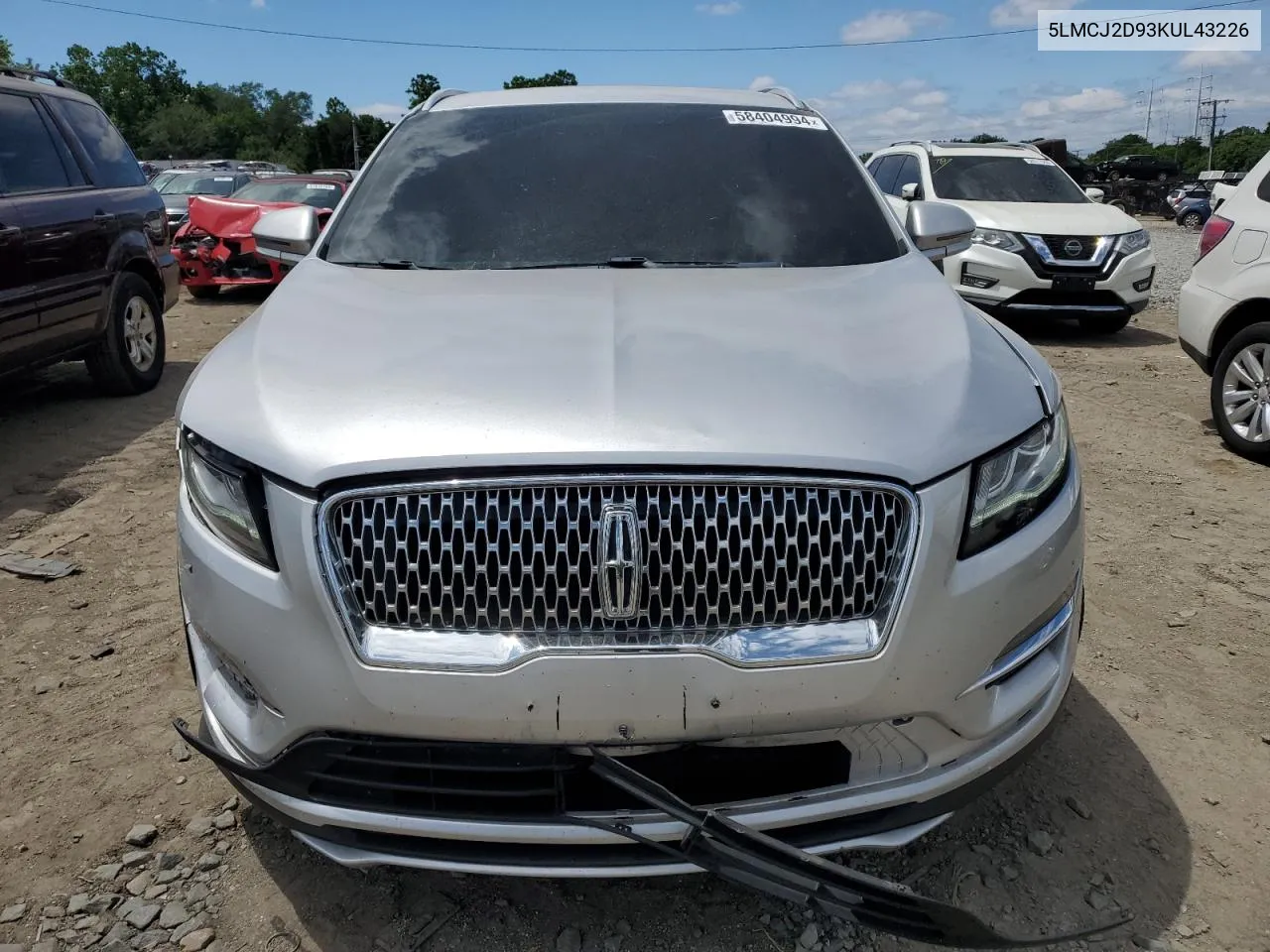 2019 Lincoln Mkc Select VIN: 5LMCJ2D93KUL43226 Lot: 58404994