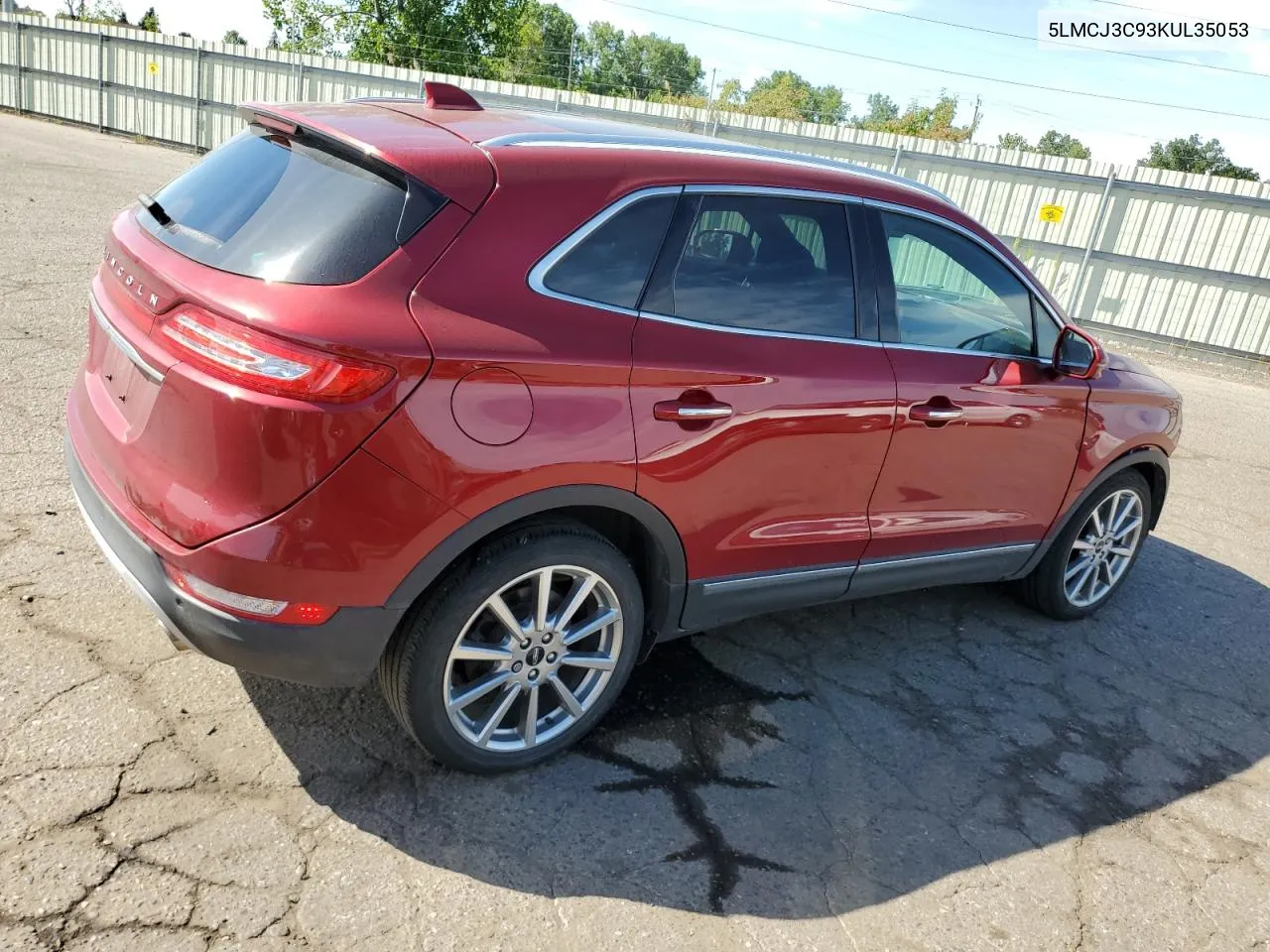 2019 Lincoln Mkc Reserve VIN: 5LMCJ3C93KUL35053 Lot: 61236074