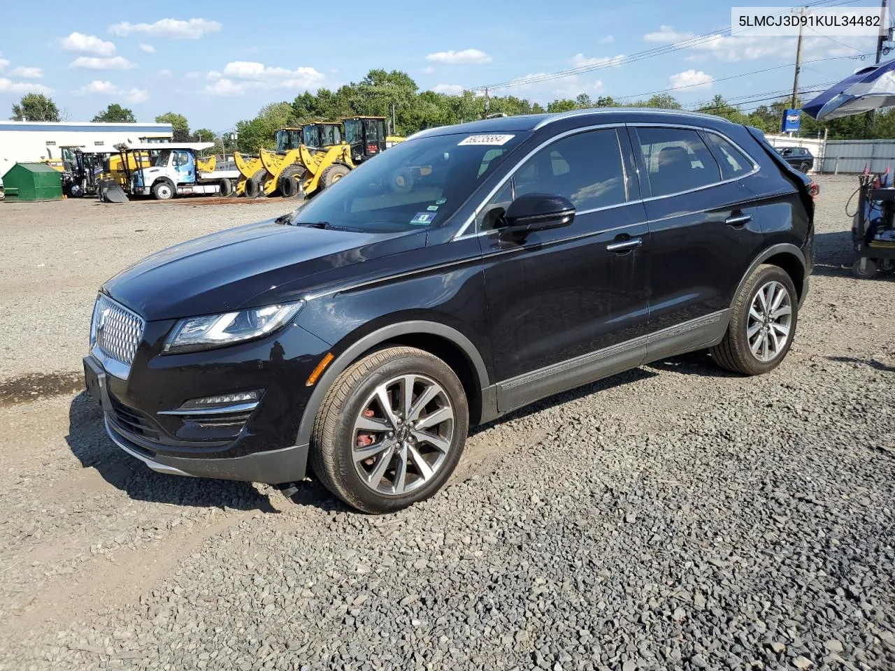 2019 Lincoln Mkc Reserve VIN: 5LMCJ3D91KUL34482 Lot: 69235884