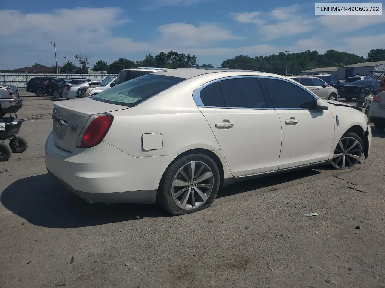 2009 Lincoln Mks VIN: 1LNHM94R49G602792 Lot: 57898424