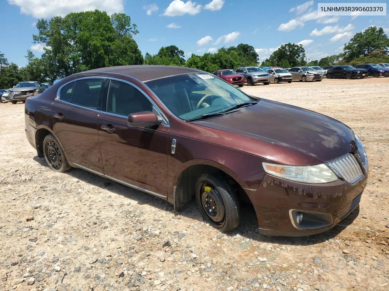 2009 Lincoln Mks VIN: 1LNHM93R39G603370 Lot: 58465004