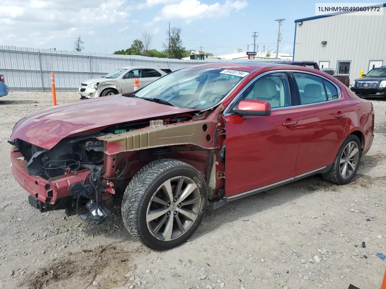 2009 Lincoln Mks VIN: 1LNHM94R49G601772 Lot: 59400794